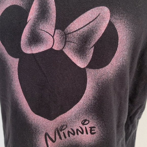 Port & Company DISNEY T Shirt Black With Pink Minnie Mouse Design Size XL - Picture 11 of 15